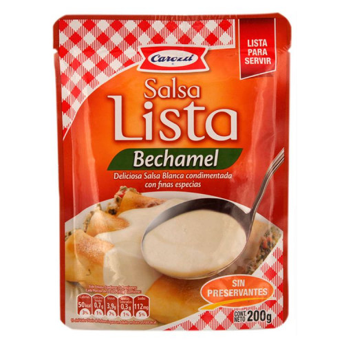 Salsa Lista Carozzi Bechamel 200 Grs