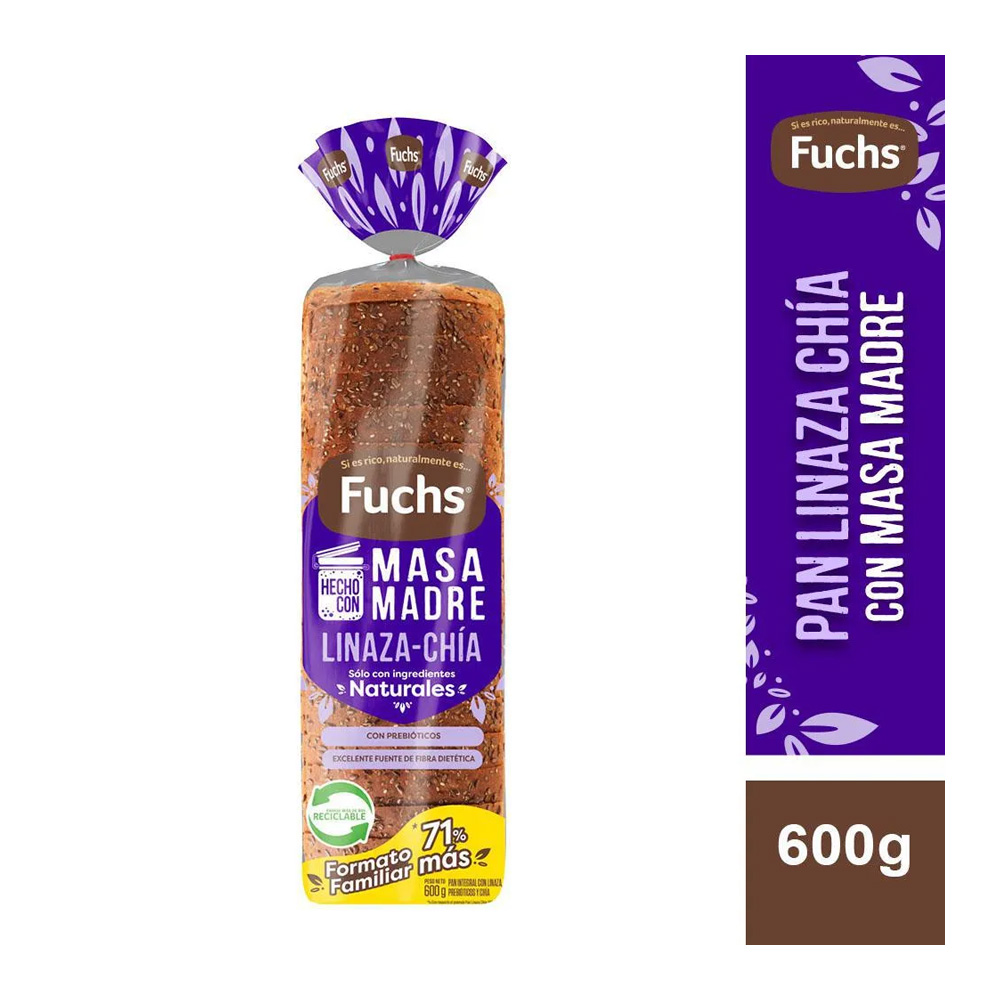 Pan Linaza Chia 600 Gr Fuchs