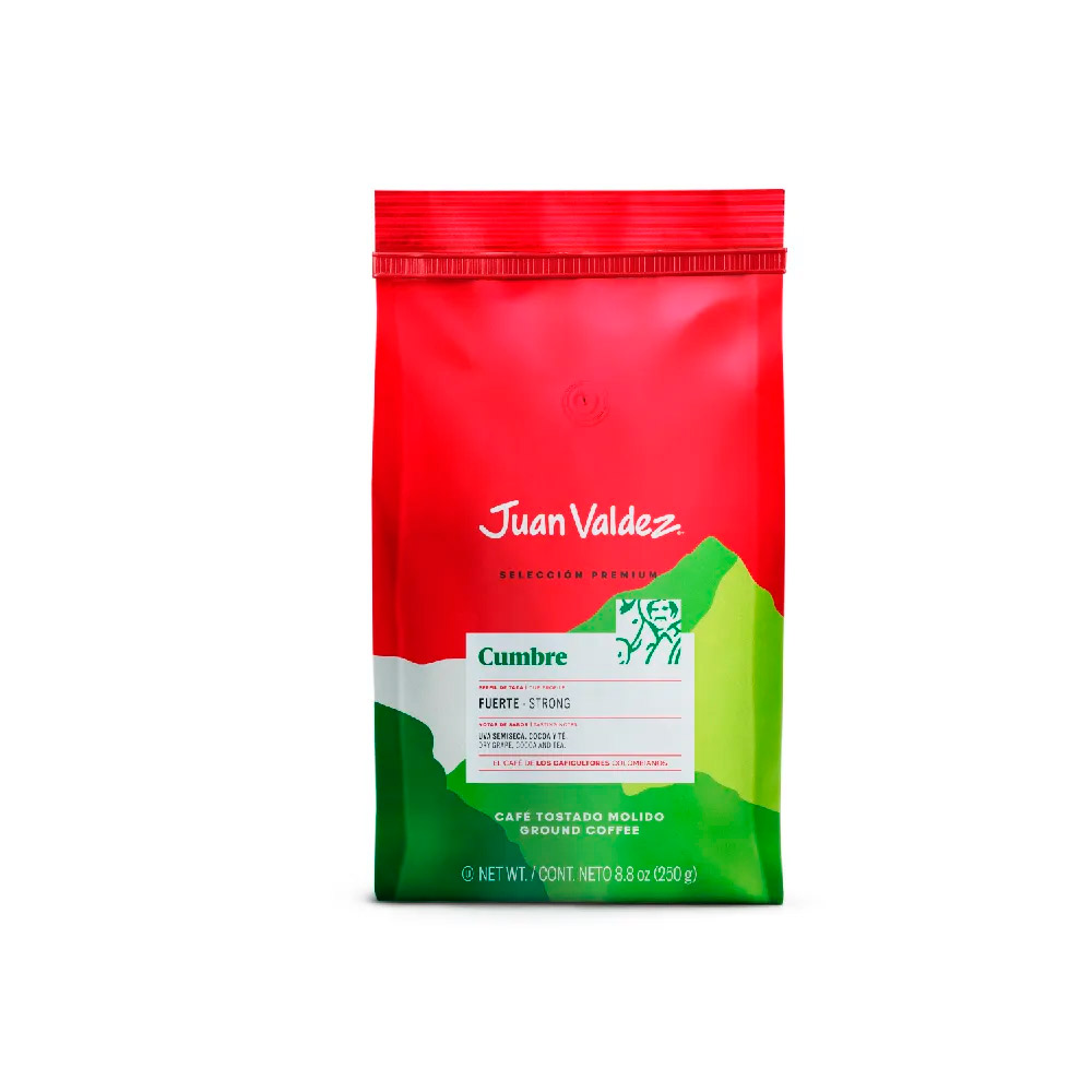 Café Juan Valdez 250 Gr Cumbre Fuerte Molido