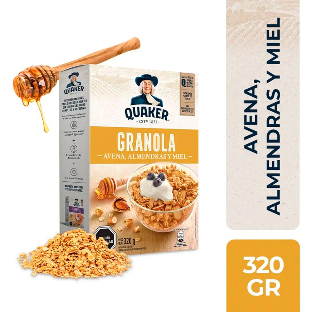 Granola Quaker Miel Almendras 320 Gr