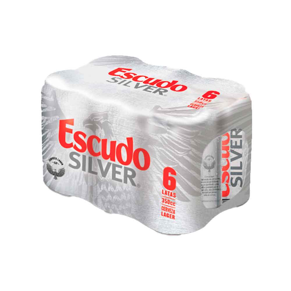 Cerveza Escudo Silver Lata Pack 6  X 350 Cc