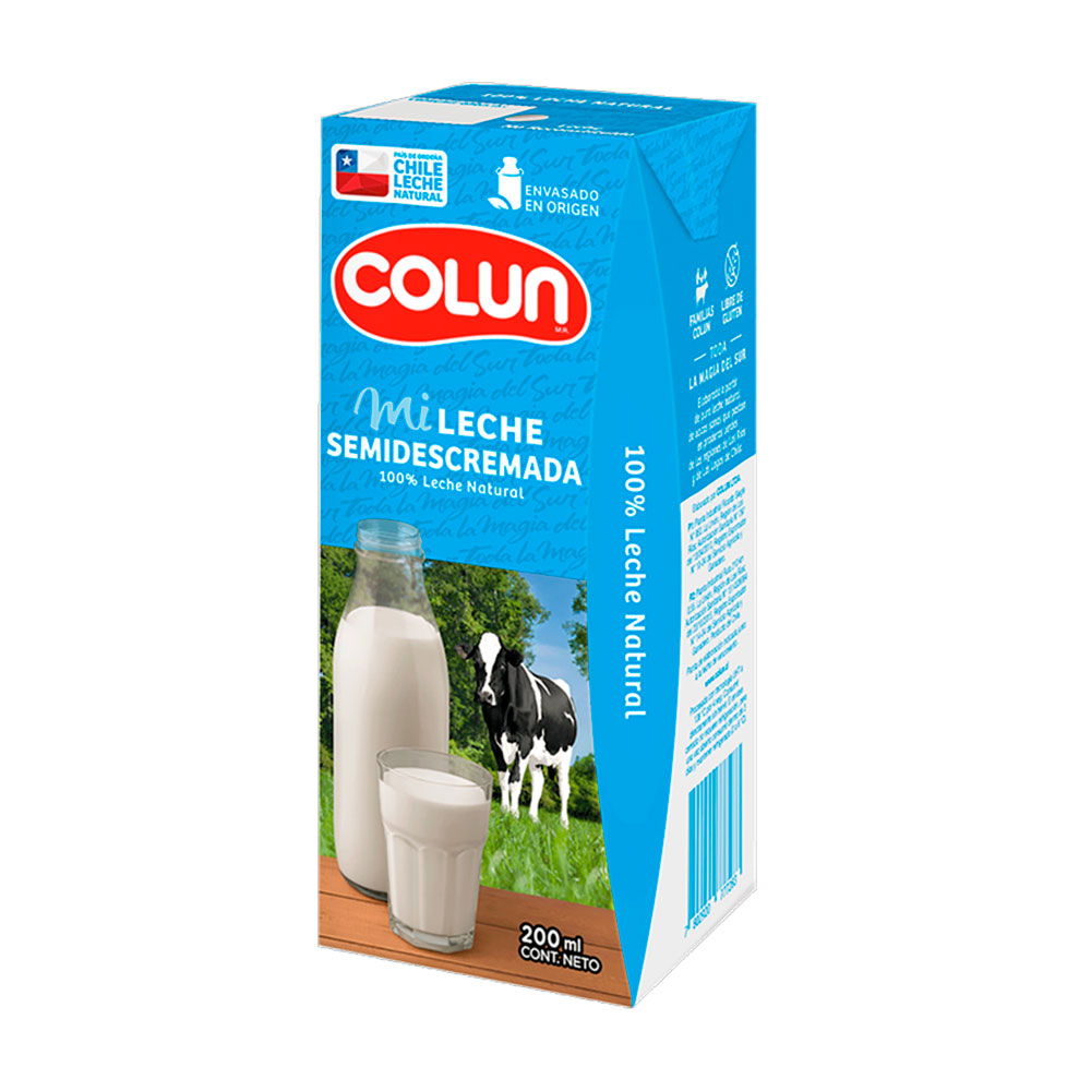 Leche Colun Semidescremada 200 cc