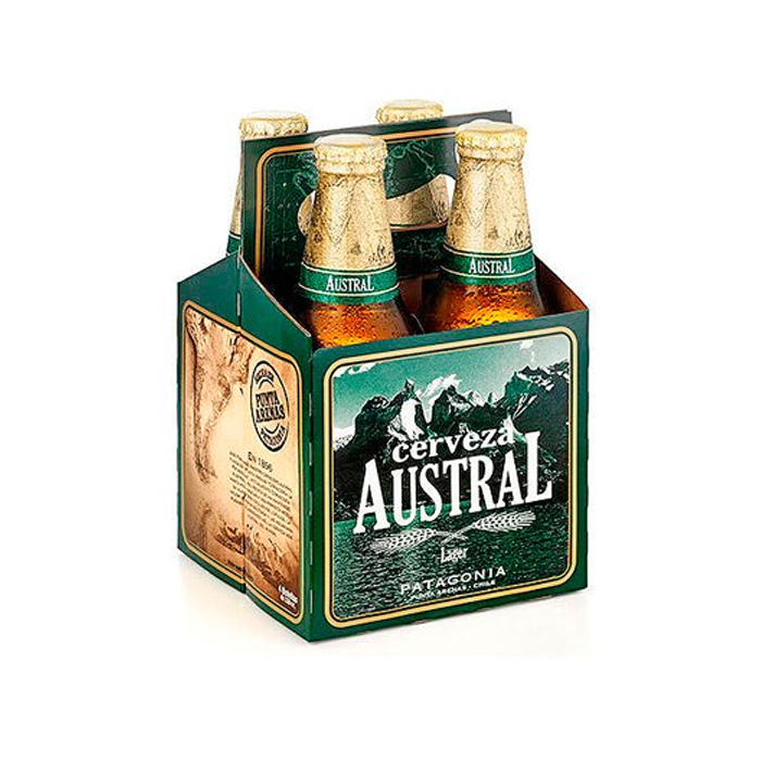 Cerveza Austral Lager Bot Pack 4 X 330 Cc