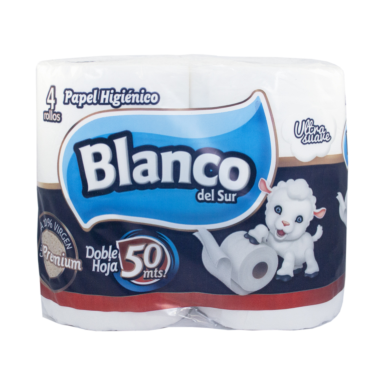 Higiénico Blanco Del Sur Premium 50 Mtrs 4R