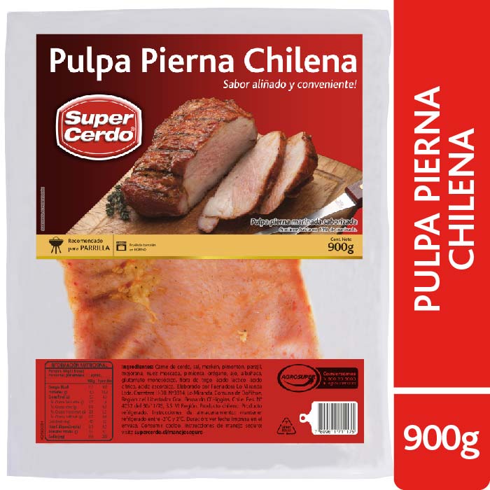 Pulpa A La Chilena Super Cerdo 900 Grs