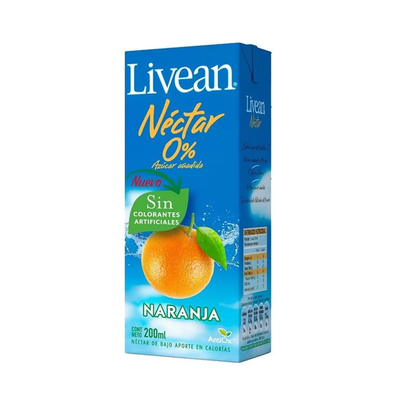 Néctar Livean Naranja Tetra 200 cc