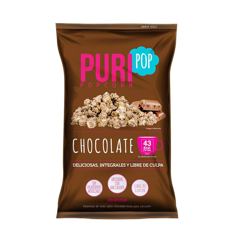PuriPop Popcorn Chocolate 25 Grs