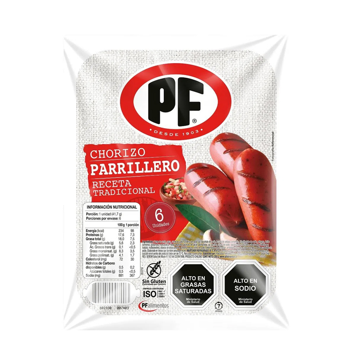 Chorizo Parrillero Pf 250 Gr