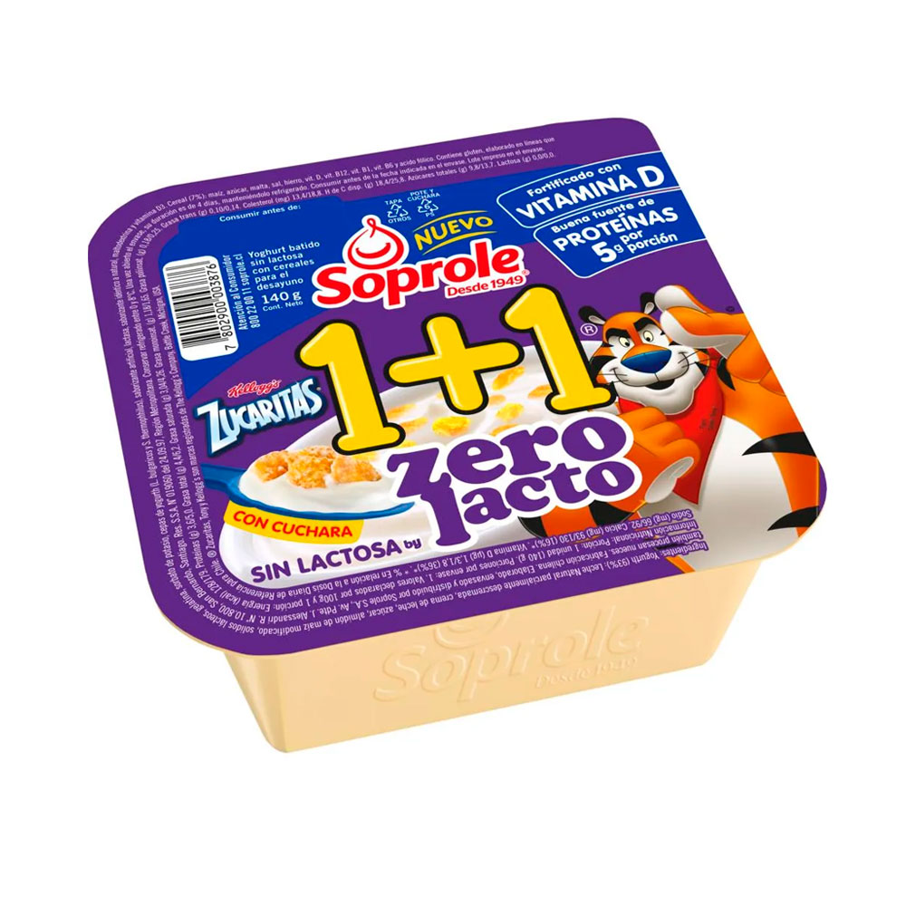 Yog 1+1 Zerolacto Zucarita 140 Gr