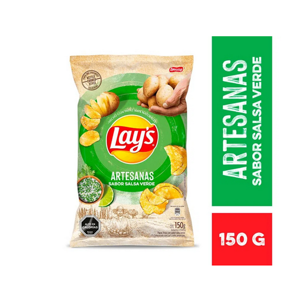 Papas Lays Artesana Salsa Verde 150 Grs