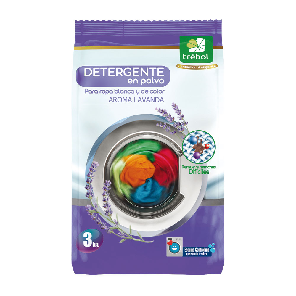 Detergente 3 Kg Trébol Lavanda
