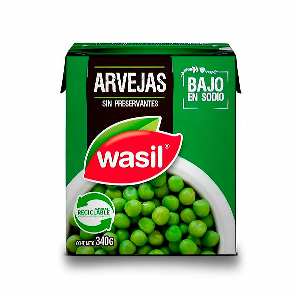 Arvejas Wasil Tetra 340 Grs (205 Grs Drenado)