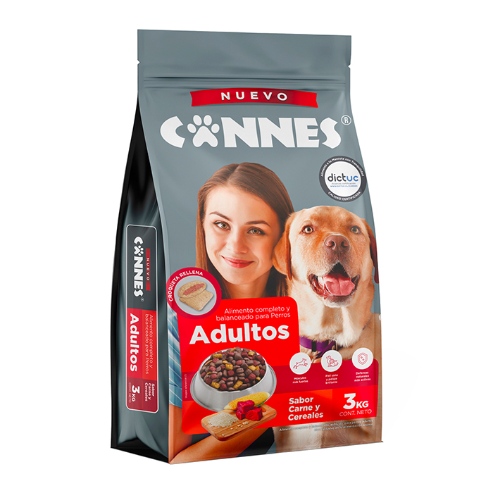 Alimento perro adulto Cannes Carne y Cereales 3 kg