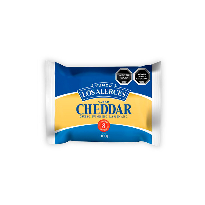 Queso Fundido Laminado Fundo Los Alerces Cheddar 160 grs