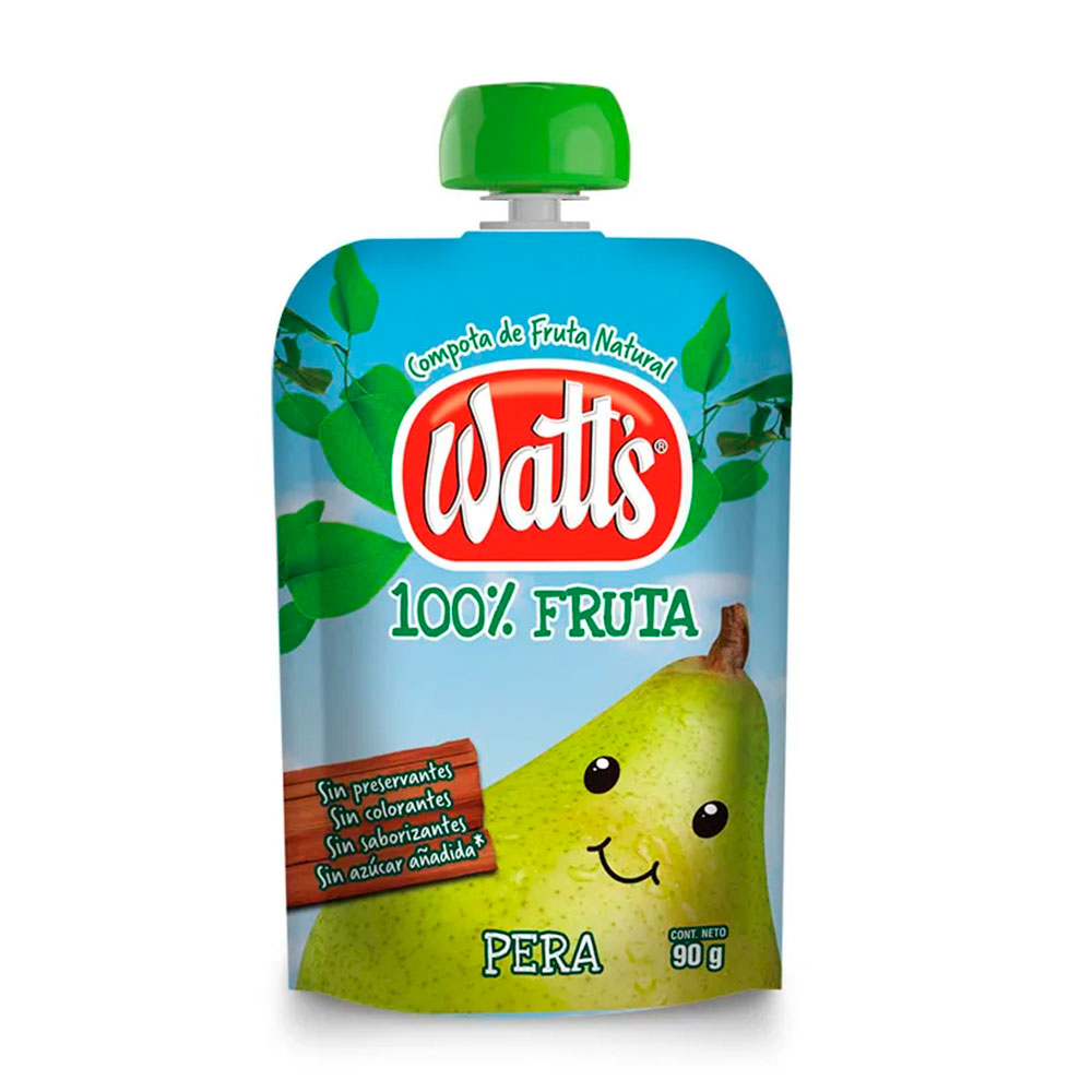 Compota Watts Pera Pouch 90 gr