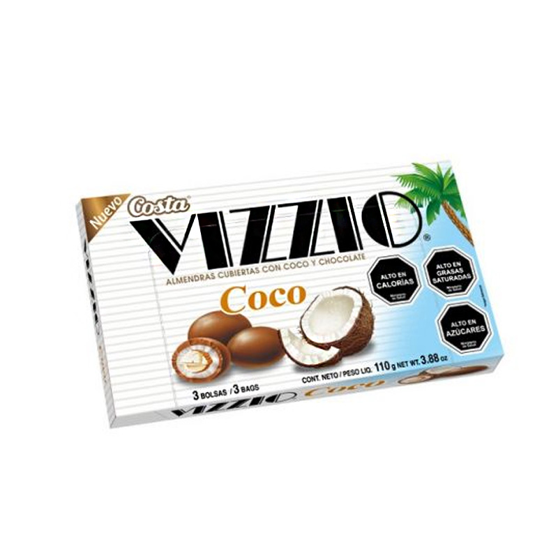 Chocolate Vizzio Estuche Coco 110 Grs