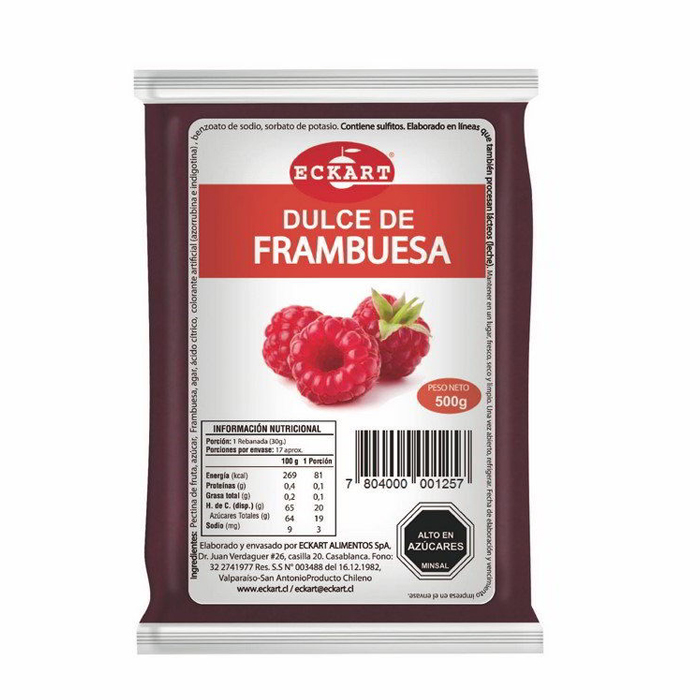 Dulce Eckart Frambuesa 500 Grs