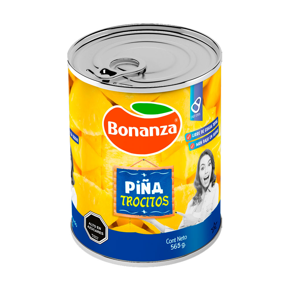 Piñas Bonanza Trocitos 565 gr (340 Gr Drenado)