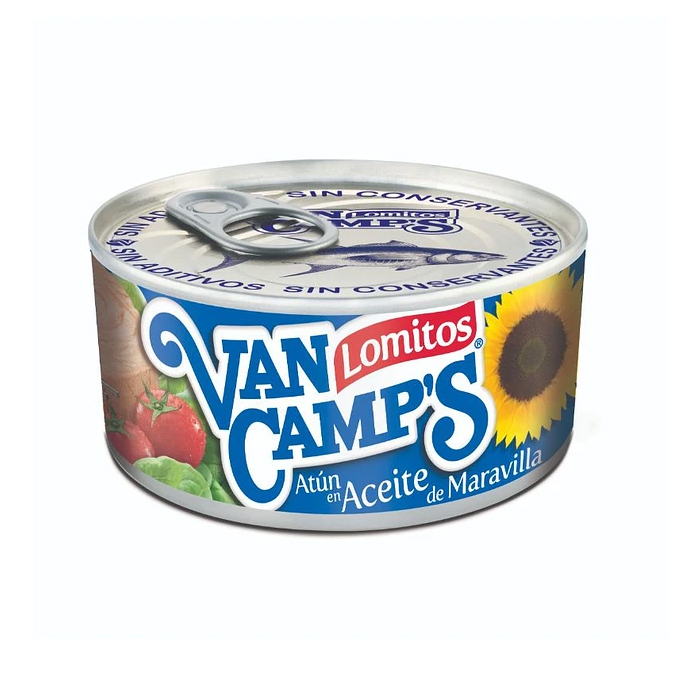 Atún Van Camps Lomo Aceite 160 Grs (104 Grs Drenado)