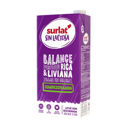 Leche Surlat S/Lacto Semidesc  Lt