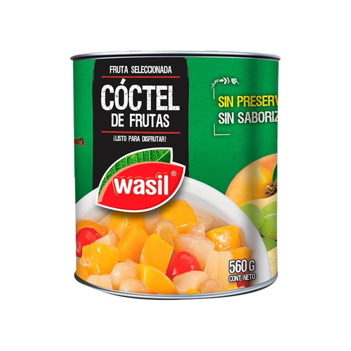 Cocktail Frutas Wasil 560 Grs (340 Grs Drenado)