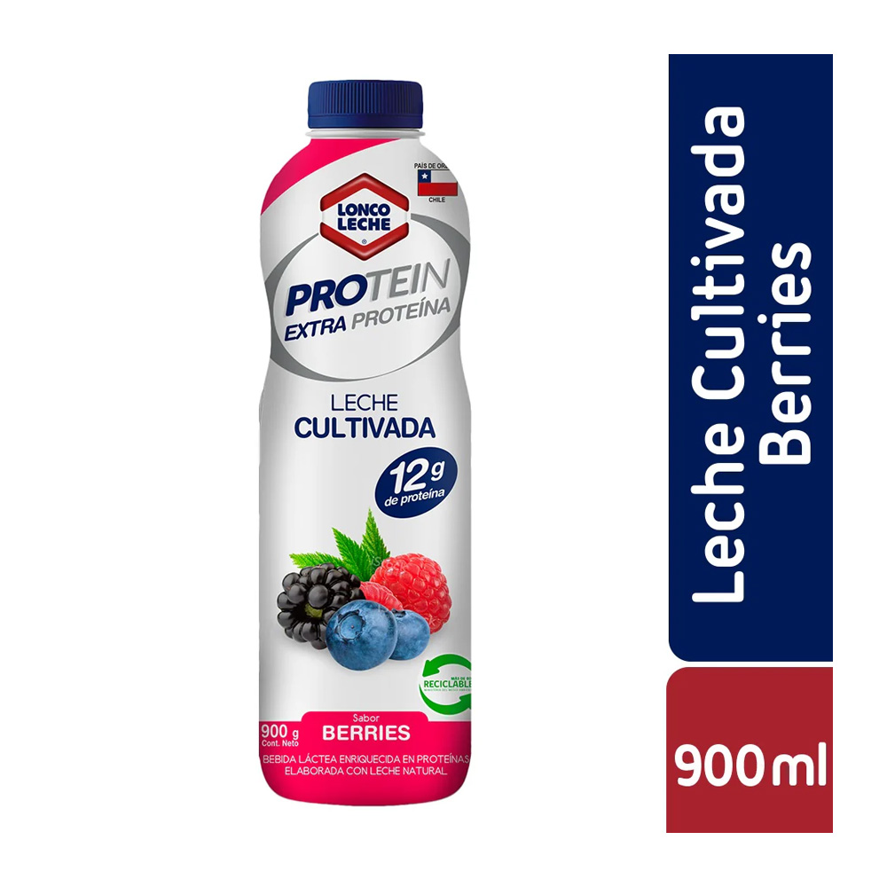 Leche Cultivada Lonco Protein Berries 900 Ml