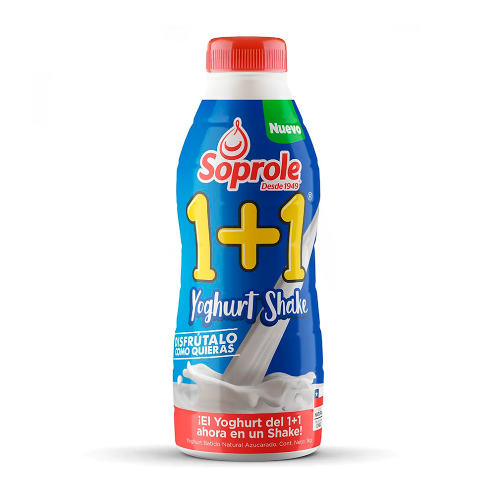 Yoghurt Soprole 1+1 Botella Lt