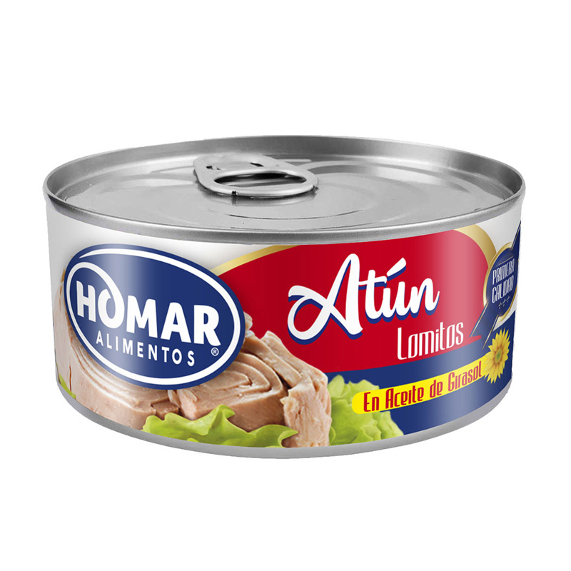 Atún Homar Lomitos Aceite 140 Grs (91 Gr drenado)