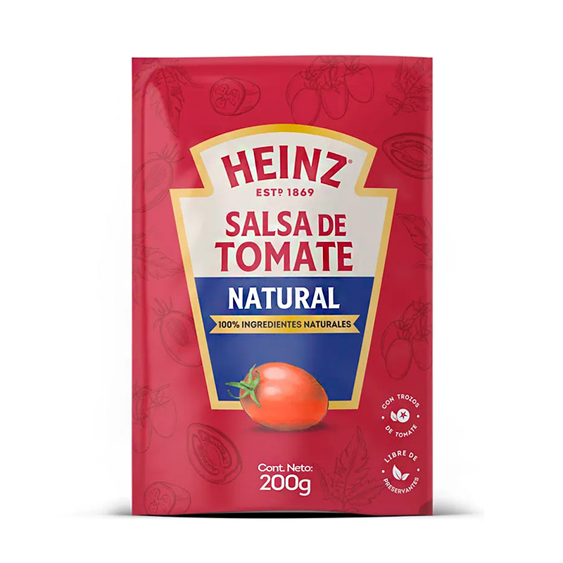 Salsa De Tomates Heinz Natural 200 Grs