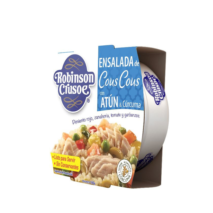 Ensalada De Atún Robinson Crusoe Cuscus 110 Grs (100 Grs Drenado)