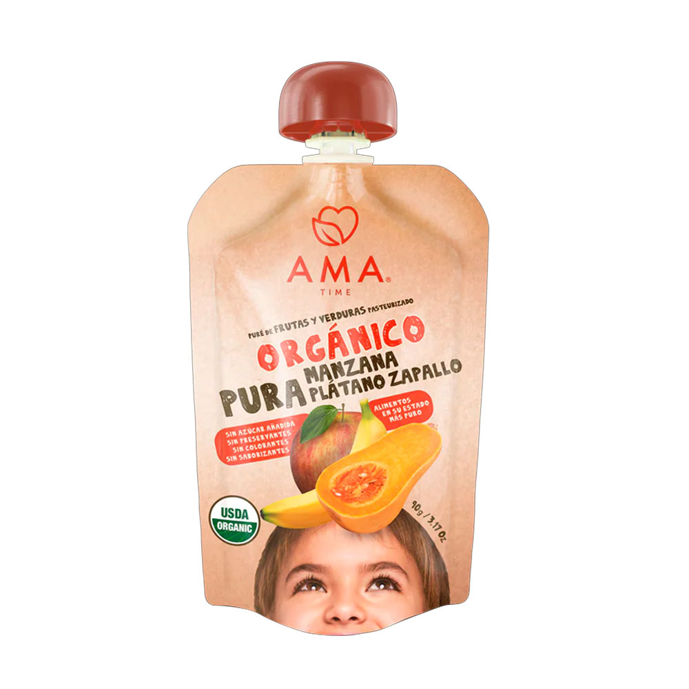 Puré Fruta Ama Plátano Zapallo 90 Gr