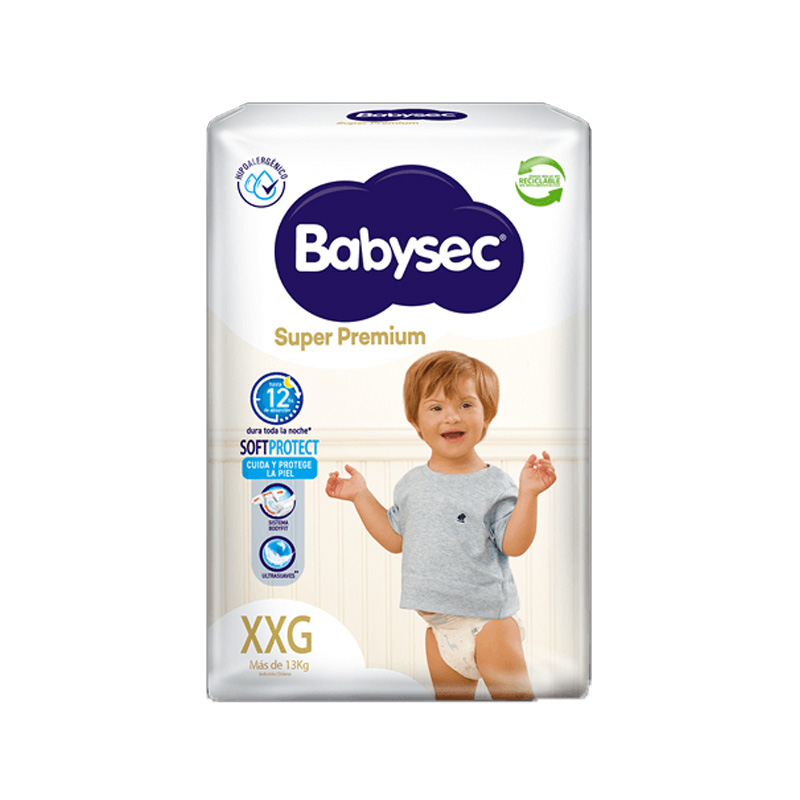Pañal Babysec Bebé Super Premium xxg 14 und