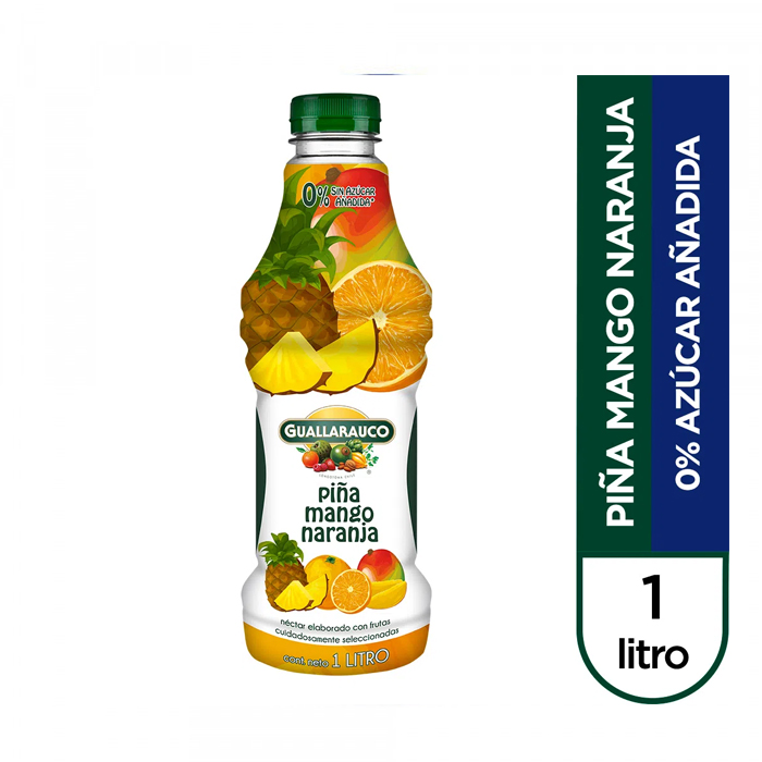 Jugo Guallarauco Piña Mango Naranja Pet 1 Lt