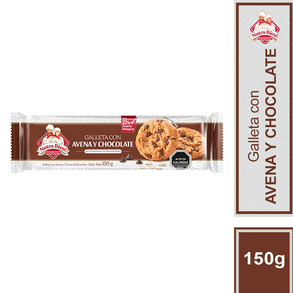 Galleta Avena Chocolate Nutra Bien 150 Gr