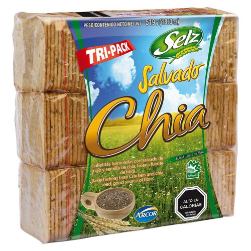 Galleta Selz Salvado Chia 519 Grs