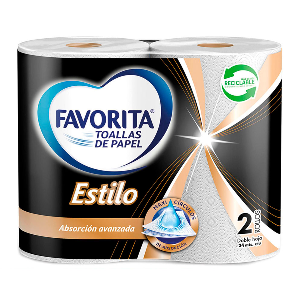 Toalla Favorita Estilo 2Rll 24 Mt