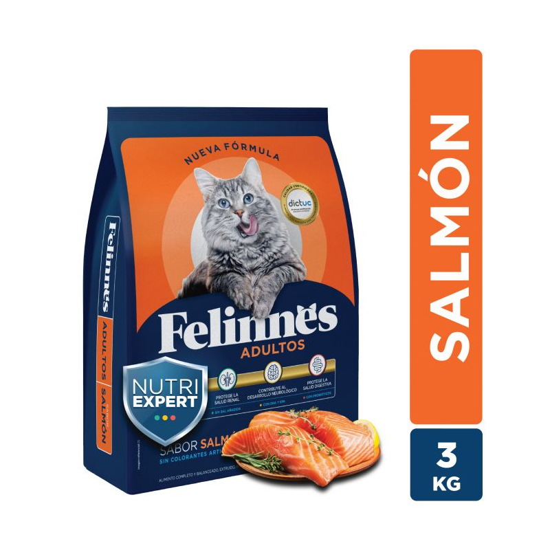 Alimento Gato Felinnes Adulto Salmon 3 kg