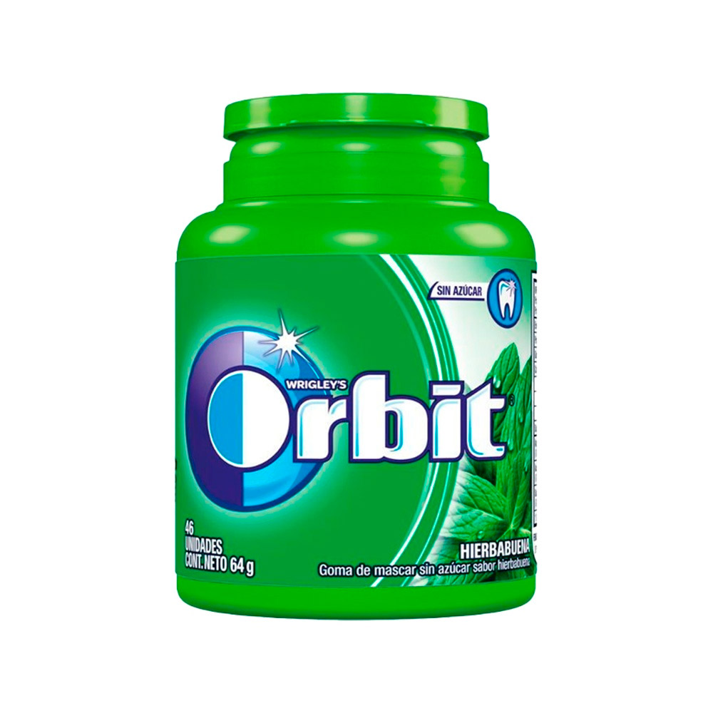 Chicle Orbit Sin Azúcar Professional Hierbabuena 64 Gr
