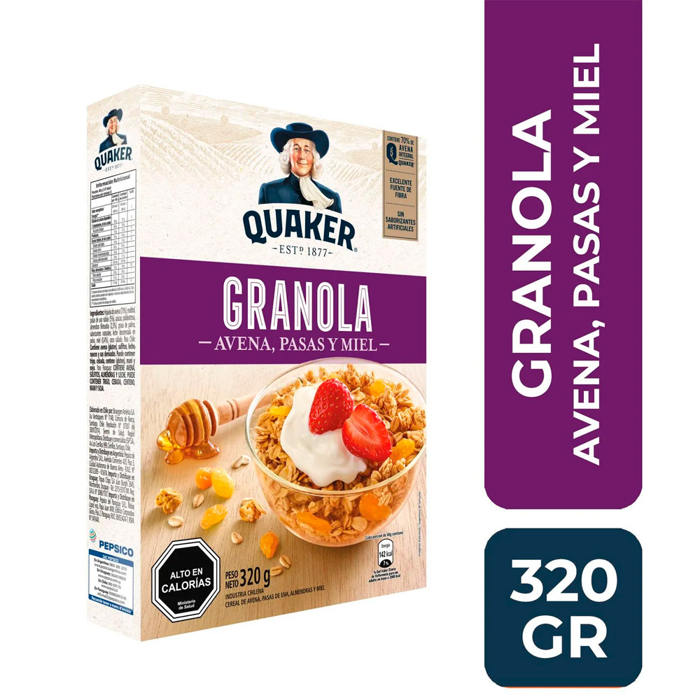 Granola Quaker Miel Pasas 320 Gr