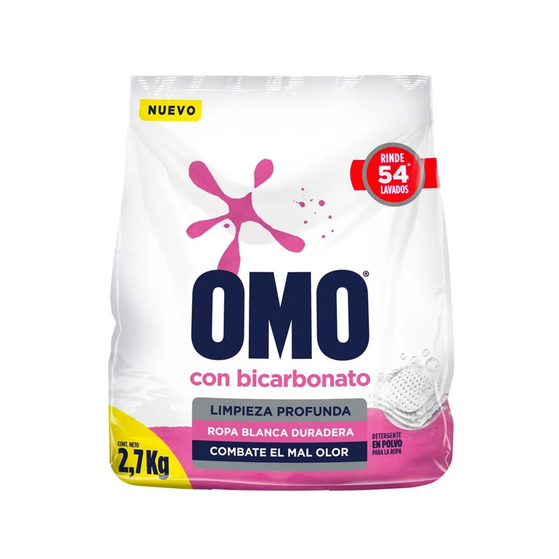 Detergente Polvo Omo Bicarbonato 2,7 Kg