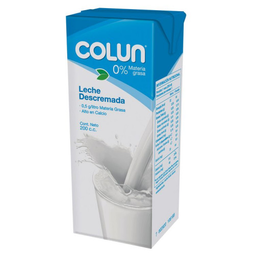 Leche Colun Descremada 200 Cc