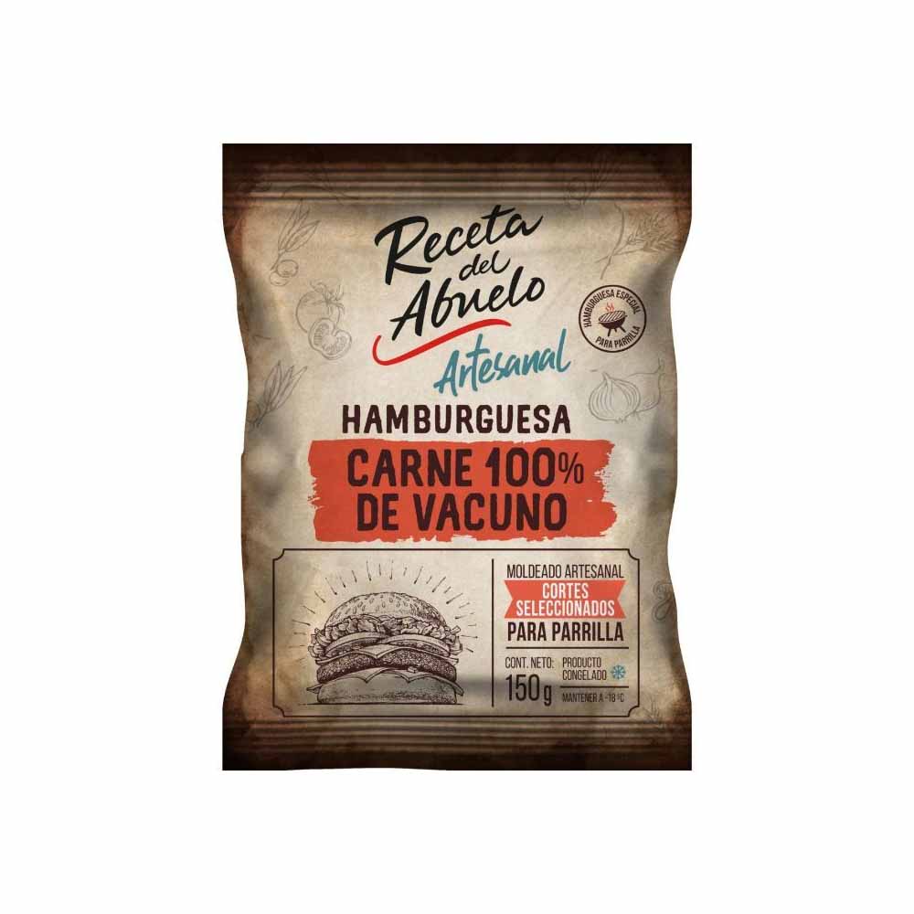 Hamburguesa Vacuno Receta del Abuelo Artesanal 150 gr