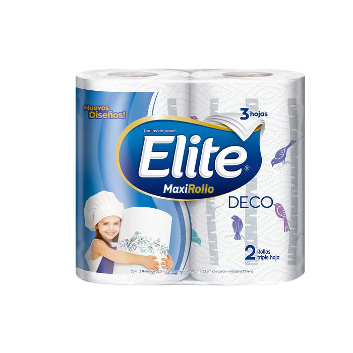 Toalla Elite Deco Mega 2 rollos 20 mts