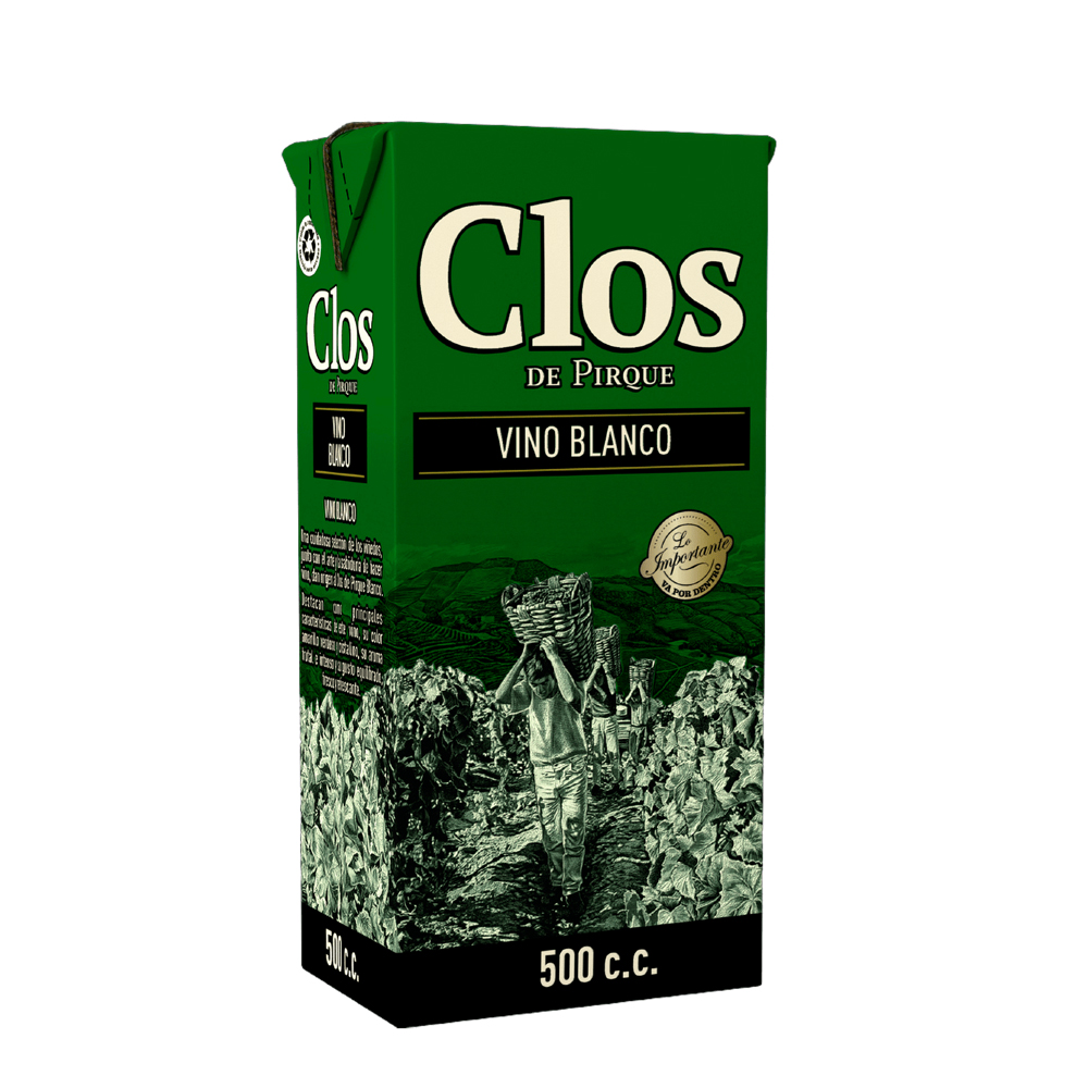 Vino Clos De Pirque Blanc Tetra 500 cc