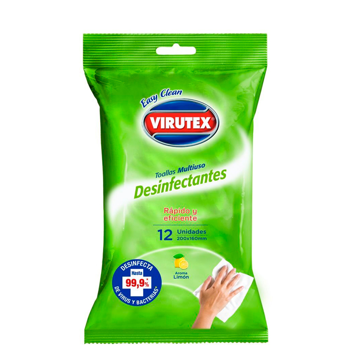 Toallas Multiuso Desinf Virutex Limon  12Und