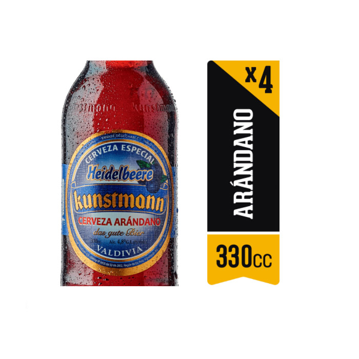 Cerveza Kunstmann Arándano Botella 4x330 cc