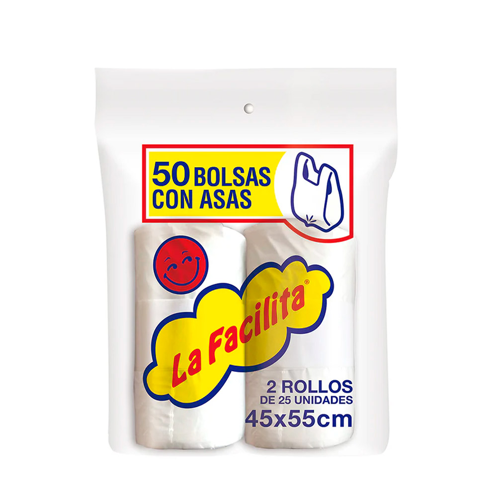 Bolsa Con Asas 45X55 La Facilita 2Rll 25Un