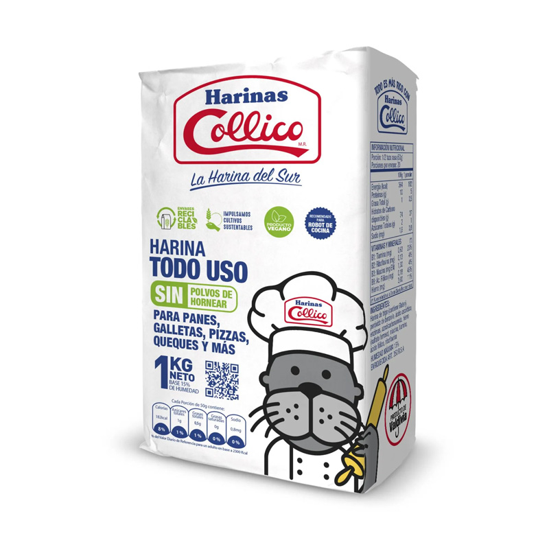 Harina Collico Sin Polvos de Hornear 1 Kilo