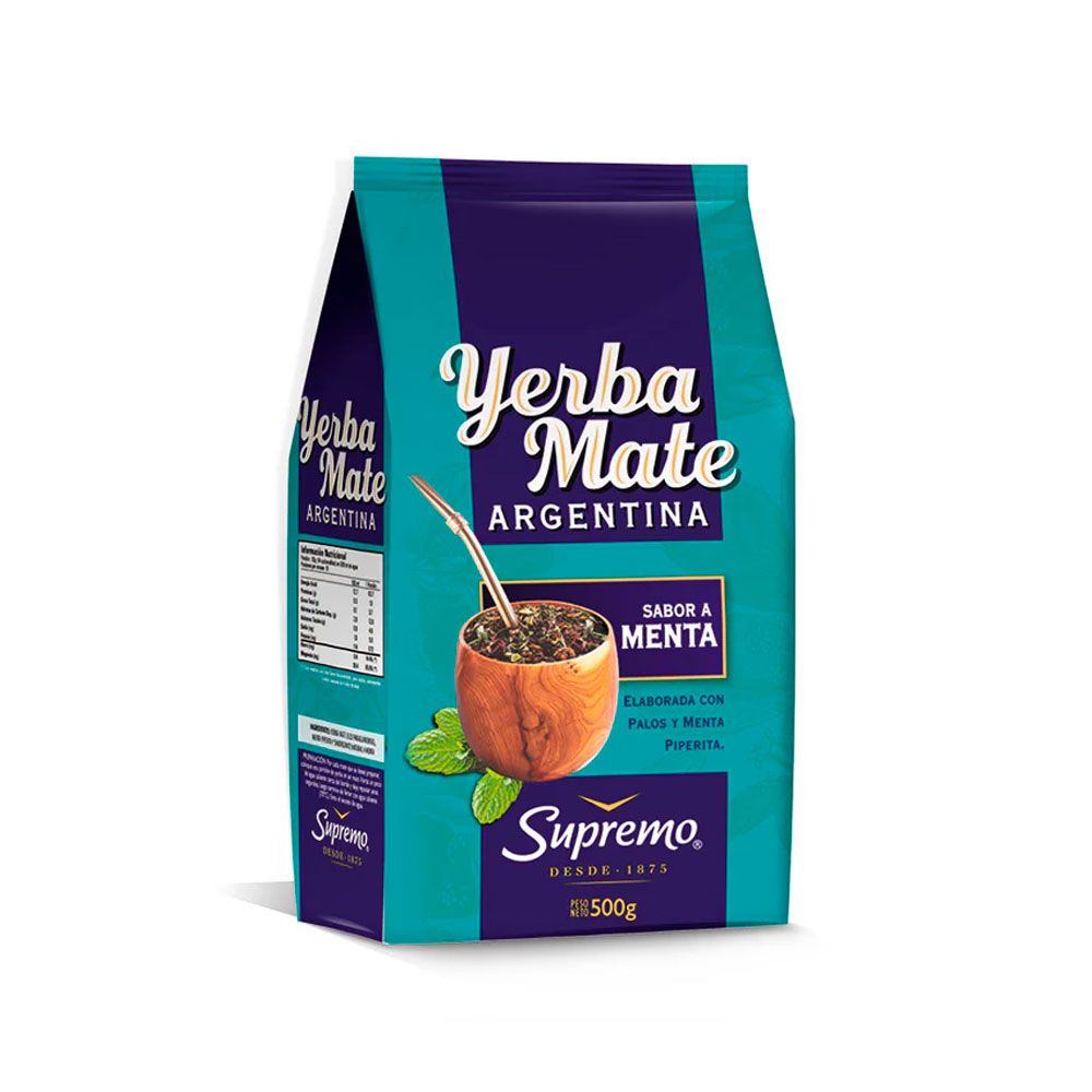Yerba Mate Supremo Argentina Menta 500 Gr