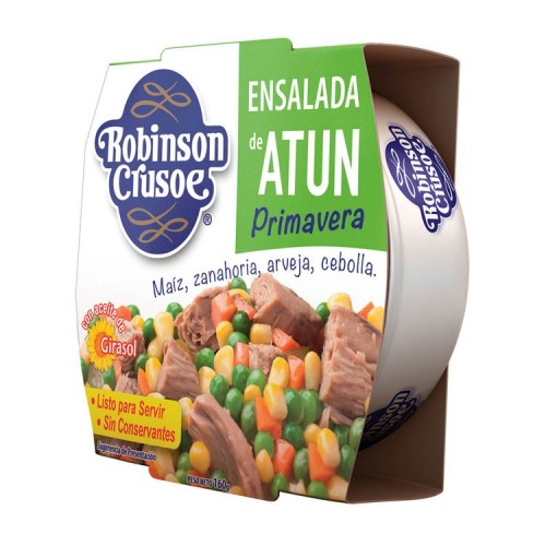 Ensalada De Atún Robinson Crusoe Primavera 110 Grs (100 Grs Drenado)